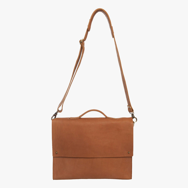 Forrest Tan Leather Satchel by Duffle&Co