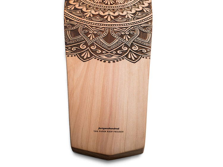Samatva Mandala Art Board by fortyonehundred. Laser etched on to a macrocarpa art board, hand crafted in New Zealand.