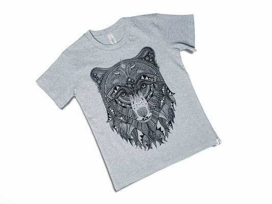 Bear - Kids T-shirt - Grey