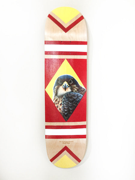 Totem, hand painted skateboard by Hannah Starnes