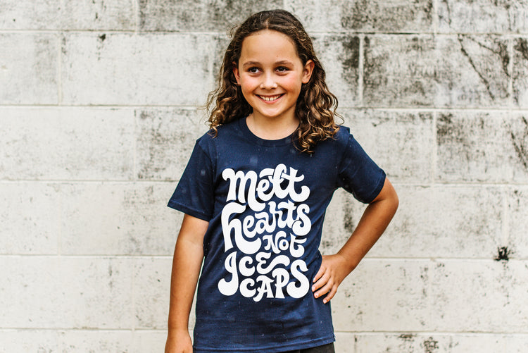 Melt Hearts Not Ice Caps - Kids T-Shirt