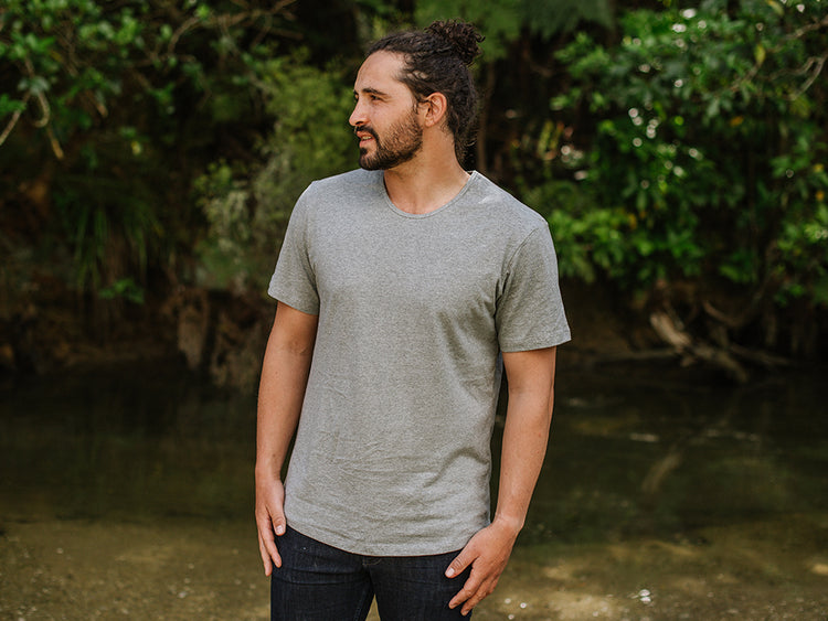 Men's Plain Tailor T-Shirt - Grey