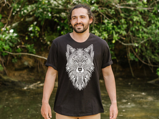 Wolf - Men's T-shirt - Black