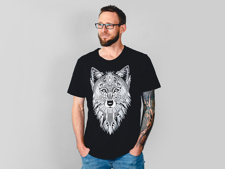 Wolf - Men's T-shirt - Black