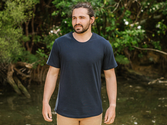 Men's Plain Tailor T-Shirt - Navy