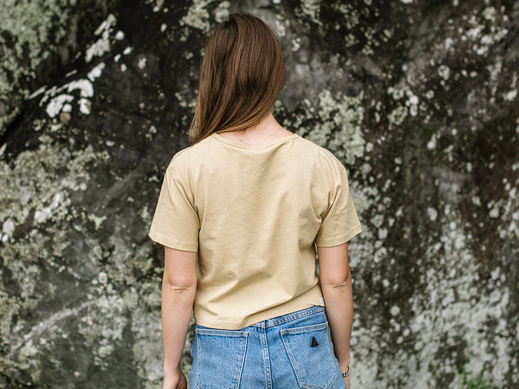 Cropped T-shirt - Sand