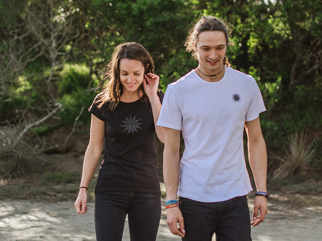 The Time is Now #1 Men's T-Shirt - Organic Cotton Ethical Tee. Black and White t-Shirt in men's and women's