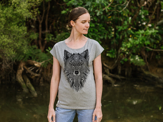 Wolf - Women's T-shirt - Grey