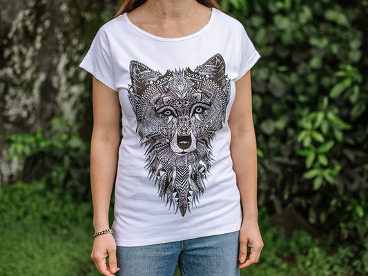 Wolf - Women's T-shirt - White